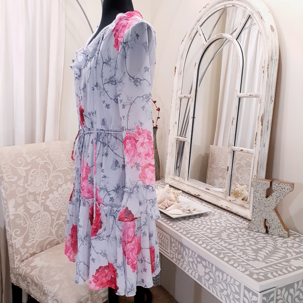 🍒NWT🍒 TED BAKER RUFFLE DRESS - Picture 5 of 11
